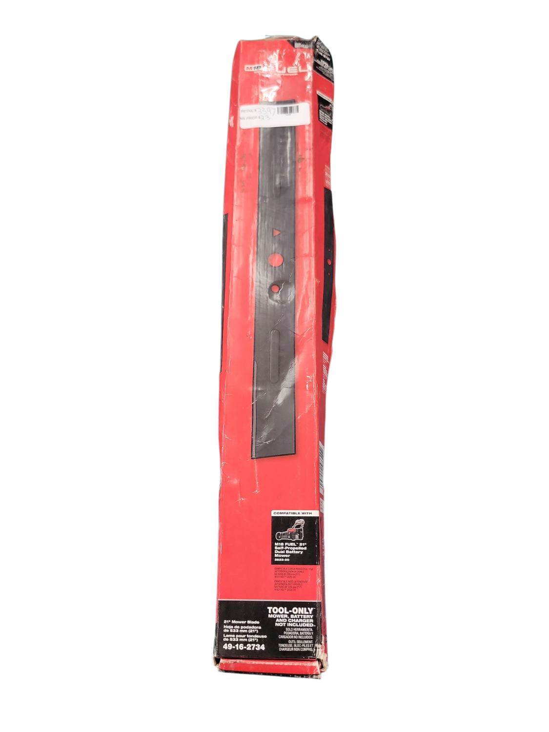 Milwaukee 21 in. Replacement Blade for M18 FUEL 21 in. Self-Propelled Lawn Mower 49-16-2734 .