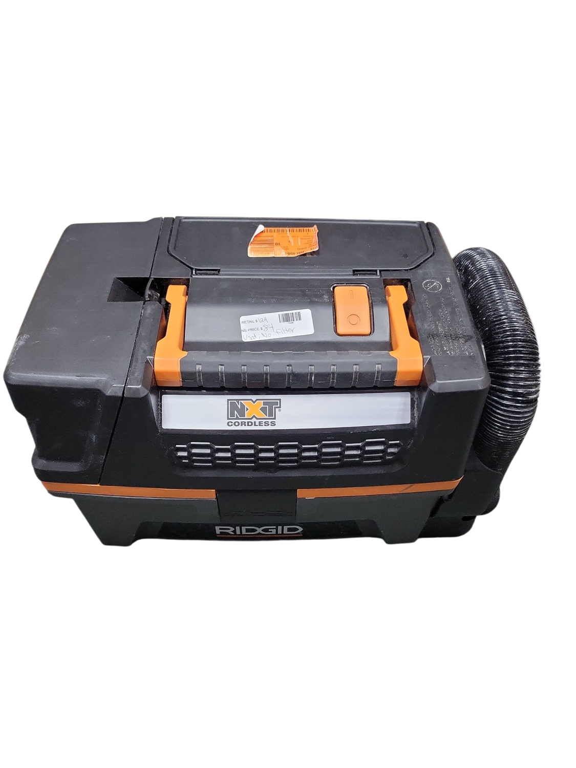 RIDGID 3 Gal. 18V Cordless Handheld NXT Shop Vacuum Wet Dry Vac (Tool Only) with Filter, Expandable Hose and Accessories HD0318 HD0318