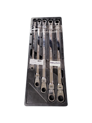 5 PIECE EXTRA LONG DOUBLE FLEX RATCHETING WRENCH SET SRFBXLM52TA