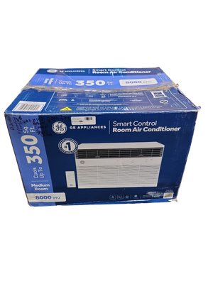 GE 8,000 BTU 115-Volt Smart Window Air Conditioner for 350 Sq. Ft. in White with Wi-Fi and Remote AWCS08WWT