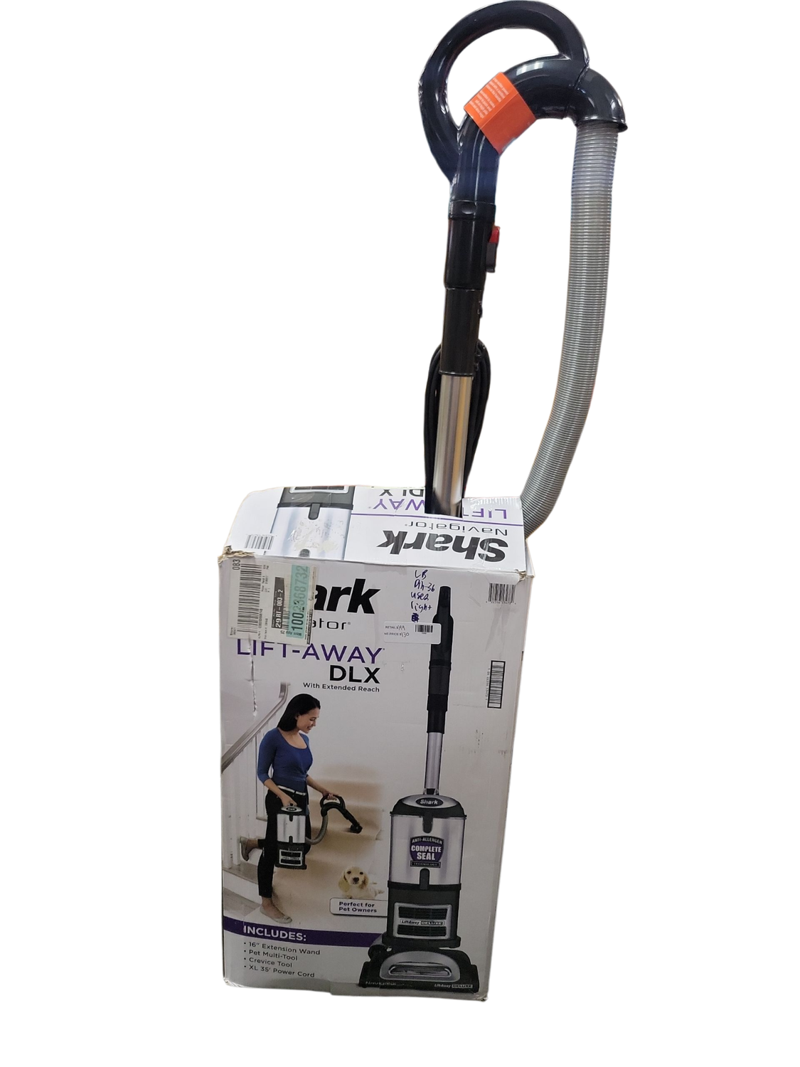 Shark Navigator Lift-Away DLX Bagless, Cordless, Upright Vacuum Cleaner with Detachable Canister and HEPA Filter for Pet Hair UV440 .