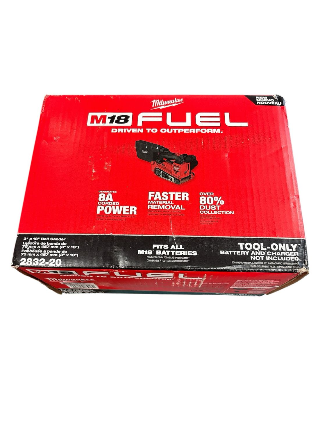 Milwaukee M18 FUEL 18-Volt Lithium-Ion Cordless Belt Sander (Tool-Only) 2832-20