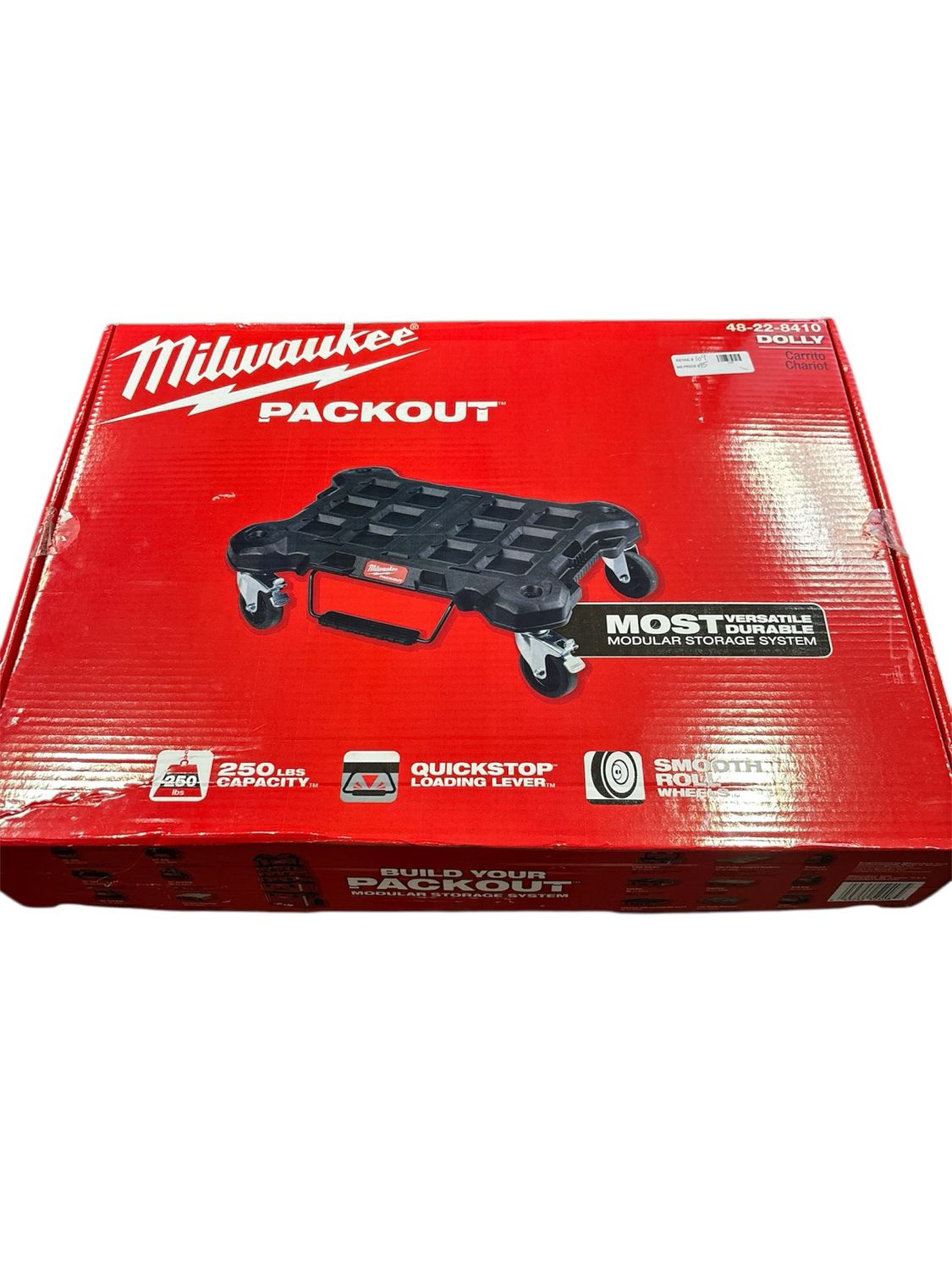 Milwaukee PACKOUT Dolly 24 in. x 18 in. Black Multi-Purpose Utility Tool Cart 48-22-8410