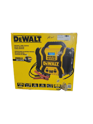 DEWALT Portable Power 2000 Peak Amp Jump Starter w/Digital Compressor DXAEPS14 .