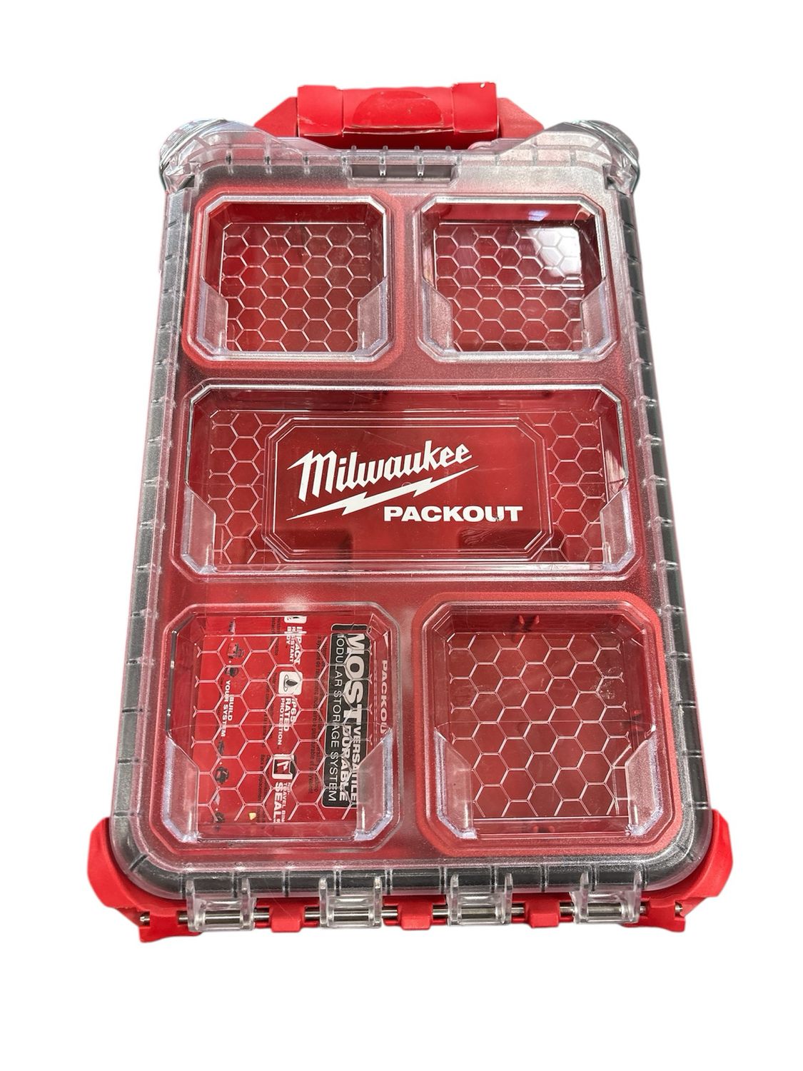 Milwaukee PACKOUT 11-Compartment Low-Profile Impact Resistant Portable Small Parts Organizer 48-22-8431  .