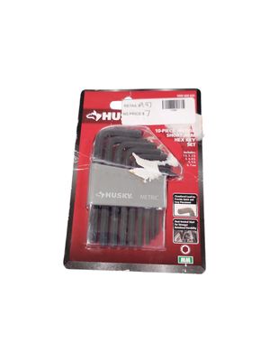 Husky Short Arm Hex Key Set, Metric (10-Piece) HSAHKM10PCN-06     .