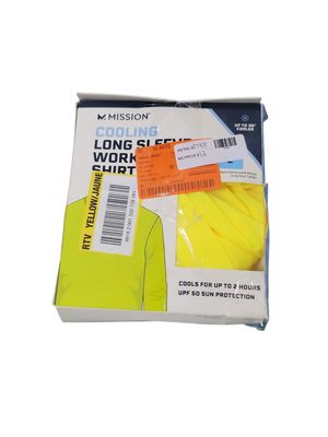Mission Unisex Large Hi Vis Yellow Cooling Long Sleeve Performance Shirt M112HV04