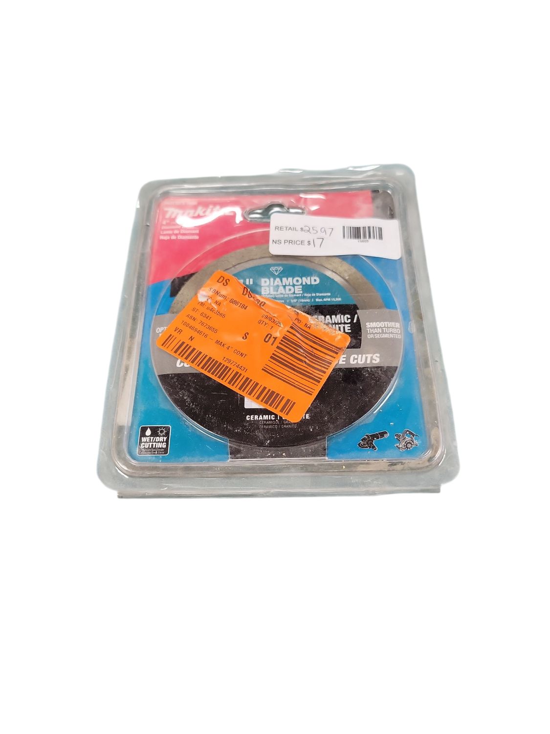 Makita 4 in. Continuous Rim Diamond Blade for General Purpose B-69565