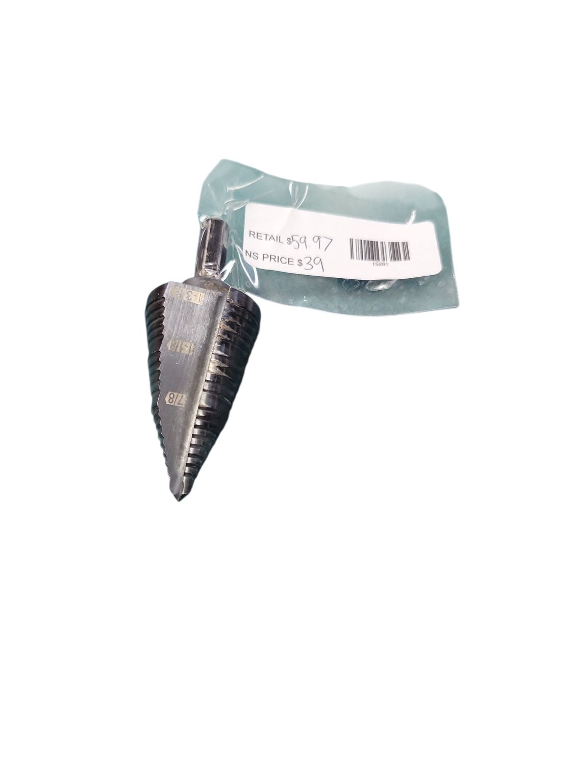 Klein Tools 3-Step Drill Bit, Double-Fluted, 7/8-Inch to 1-3/8-Inch KTSB15