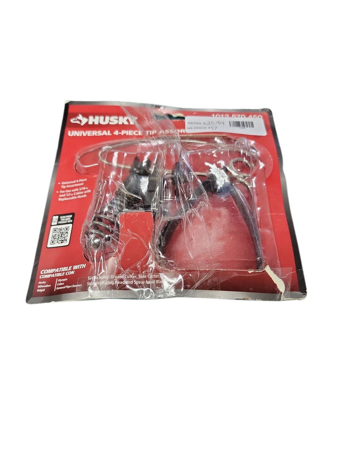 Husky Universal Electric Drain Auger Cutter Set 410-271-0111