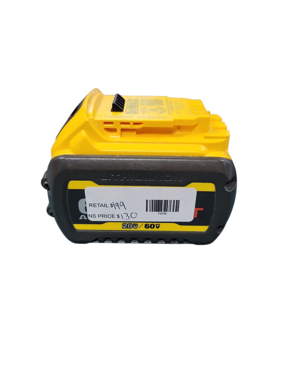 DEWALT FLEXVOLT 20V/60V MAX Lithium-Ion 6.0Ah Battery Pack DCB606 .