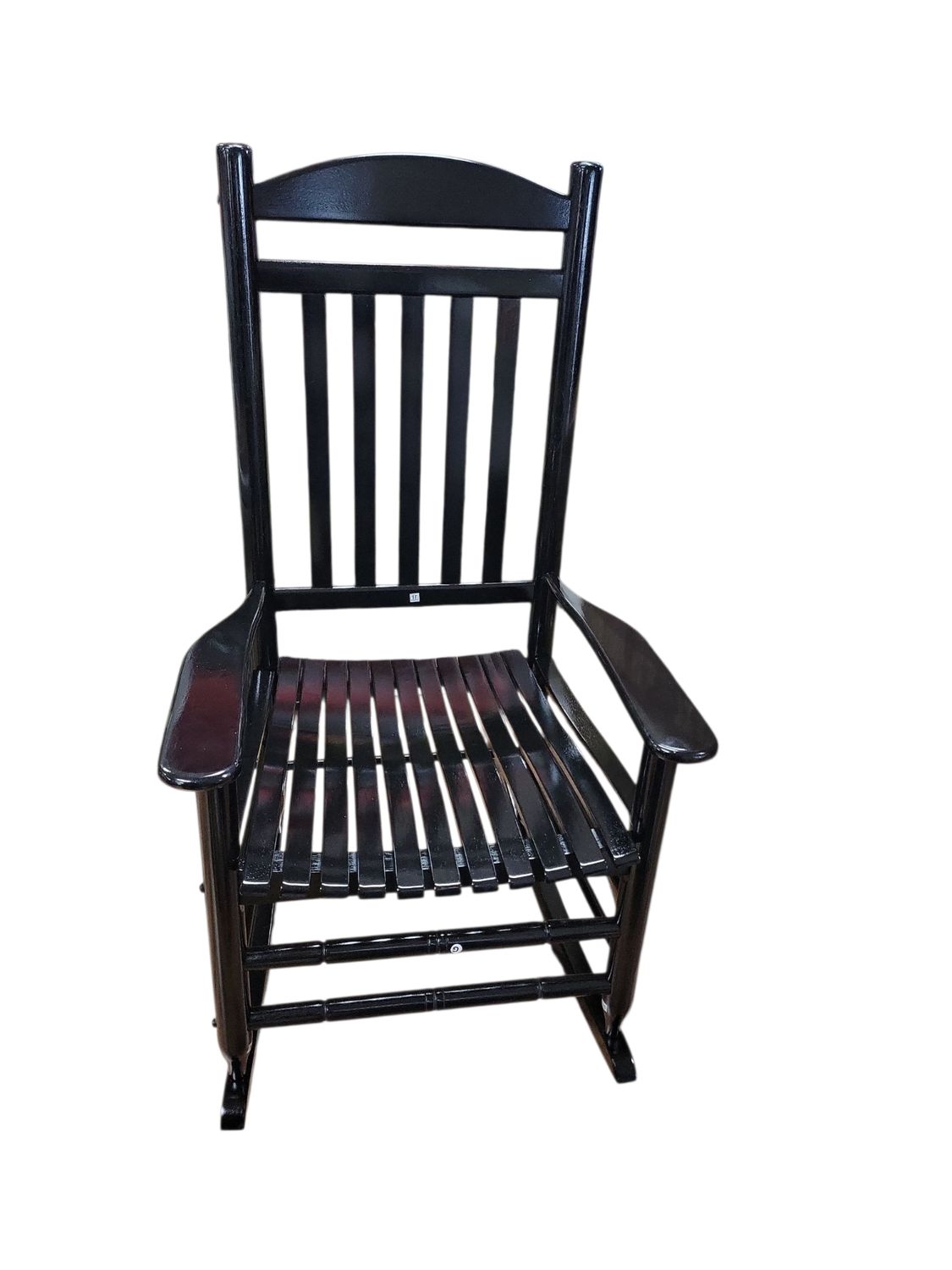 Hampton Bay Black Wood Outdoor Rocking Chair IT-130828B