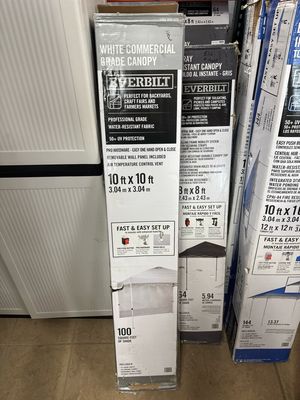 Everbilt 10 ft. x 10 ft. Commercial Instant Canopy-Pop Up Tent with Wall Panel White NS HPP100