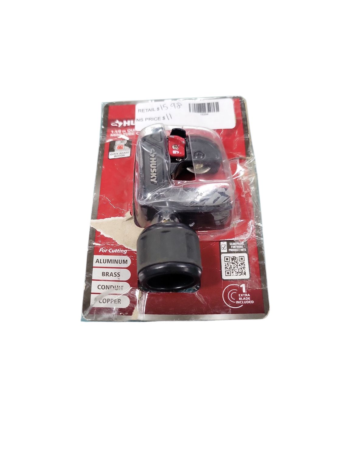 Husky 1-1/8 in. Mini Tubing Cutter with Quick Release for Copper, Brass, Aluminum, and Thin-Wall Conduit 410-115-0111
