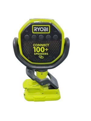 RYOBI ONE+ 18V Cordless VERSE Clamp Speaker (Tool Only) PCL615B  .