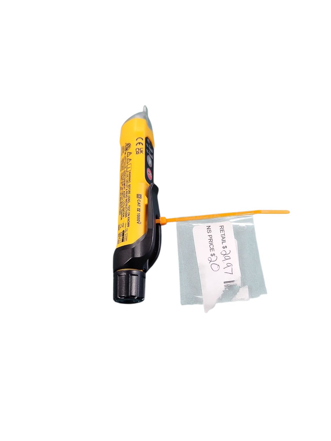 Klein Tools Digital Dual Range Non Contact Voltage Tester with LED Flashlight 12-1000V ACNCVT-3PR  .