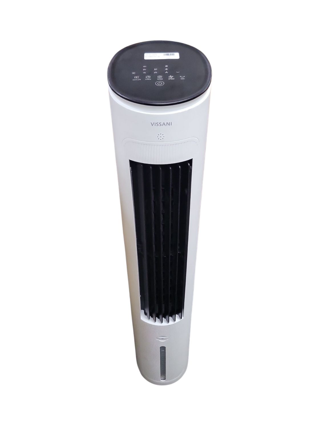 Vissani 1 Gal. 210 CFM 3-Speed Digital Tower Portable Evaporative Cooler with Remote Control Up to 215 sq. ft. AC100-22JRL     .