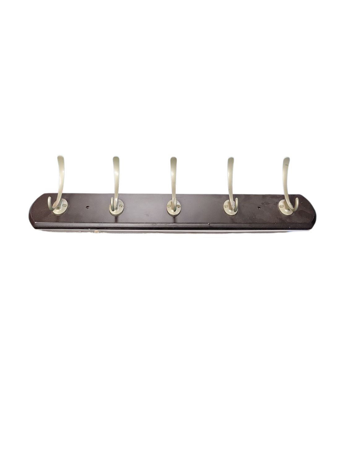 Richelieu Hardware 21-1/2 in. (545 mm) Espresso and Matte Nickel Transitional Hook Rack