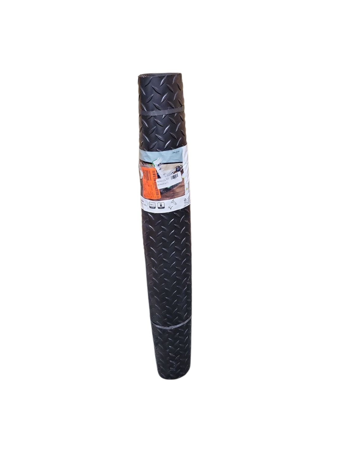 TrafficMaster Black 3 ft. W x 6 ft. L Diamond Vinyl Fitness Equipment and Utility Mat (18 sq. ft.) 8D-075-36HD-6Q