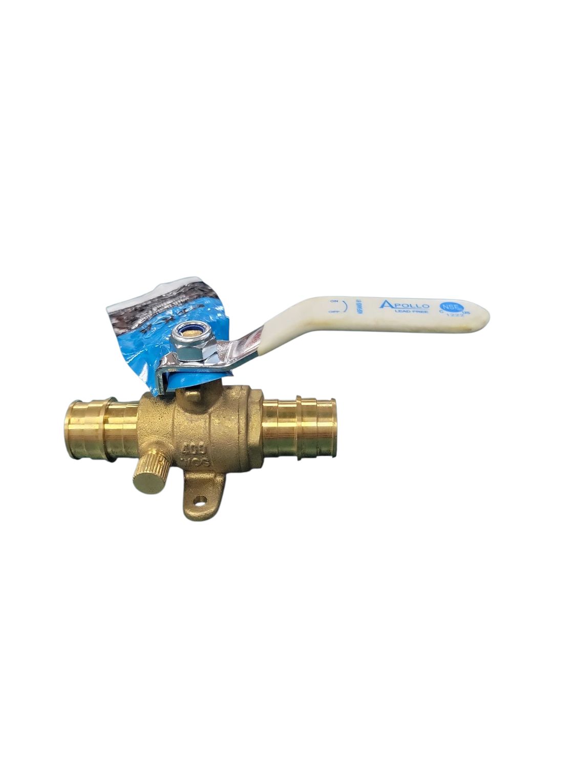 Apollo 3/4 in. Brass PEX-A Barb Ball Valve with Drain and Mounting Pad EPXV34WD   .