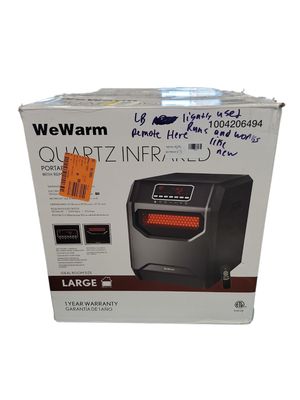WeWarm Electric 6 Element Infrared Space Heater Black Plastic HT1013US .