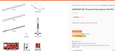 SAWSTOP 30″ Premium Fence System TSA-PFA