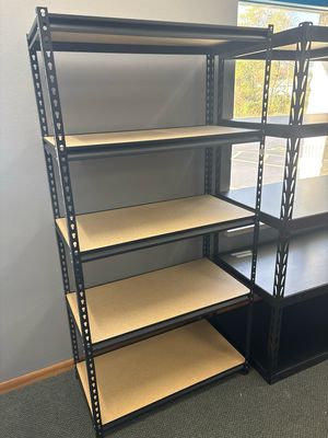 Muscle Rack 5-Shelf Heavy Duty Adjustable Metal Garage Storage Shelving Unit in Black (36 in. W x 72 in. H x 18 in. D) UR-185PBB