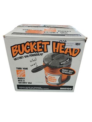 Bucket Head 5 Gal. 1.75 Peak HP Wet Dry Vac Powerhead Shop Vacuum with Filter, Hose (Compatible with 5 Gal. Homer Bucket) BH0100 .