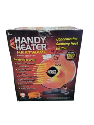 Handy Heater 1500-Watt 18.5 in. Electric Ceramic Parabolic Space Heater with Tip-Over Safety HEATPN-MC1 .