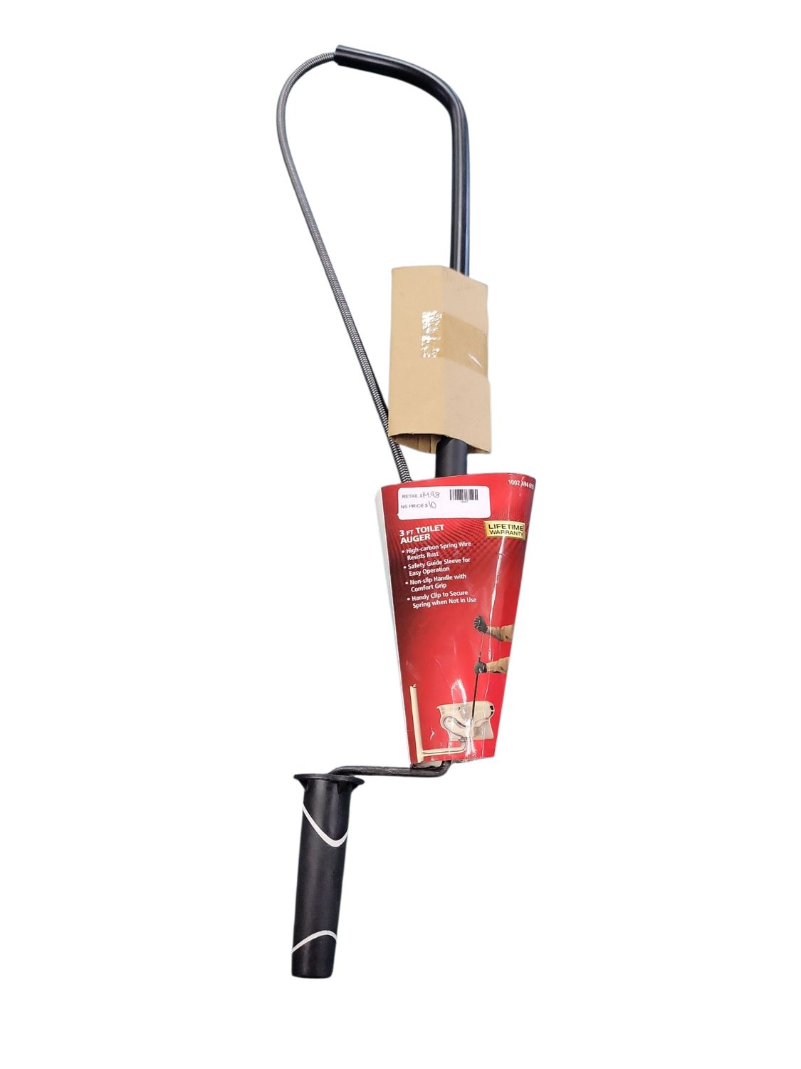 Husky 3 ft. Toilet Drain Snake Auger for Clog Removal 410-187-0111