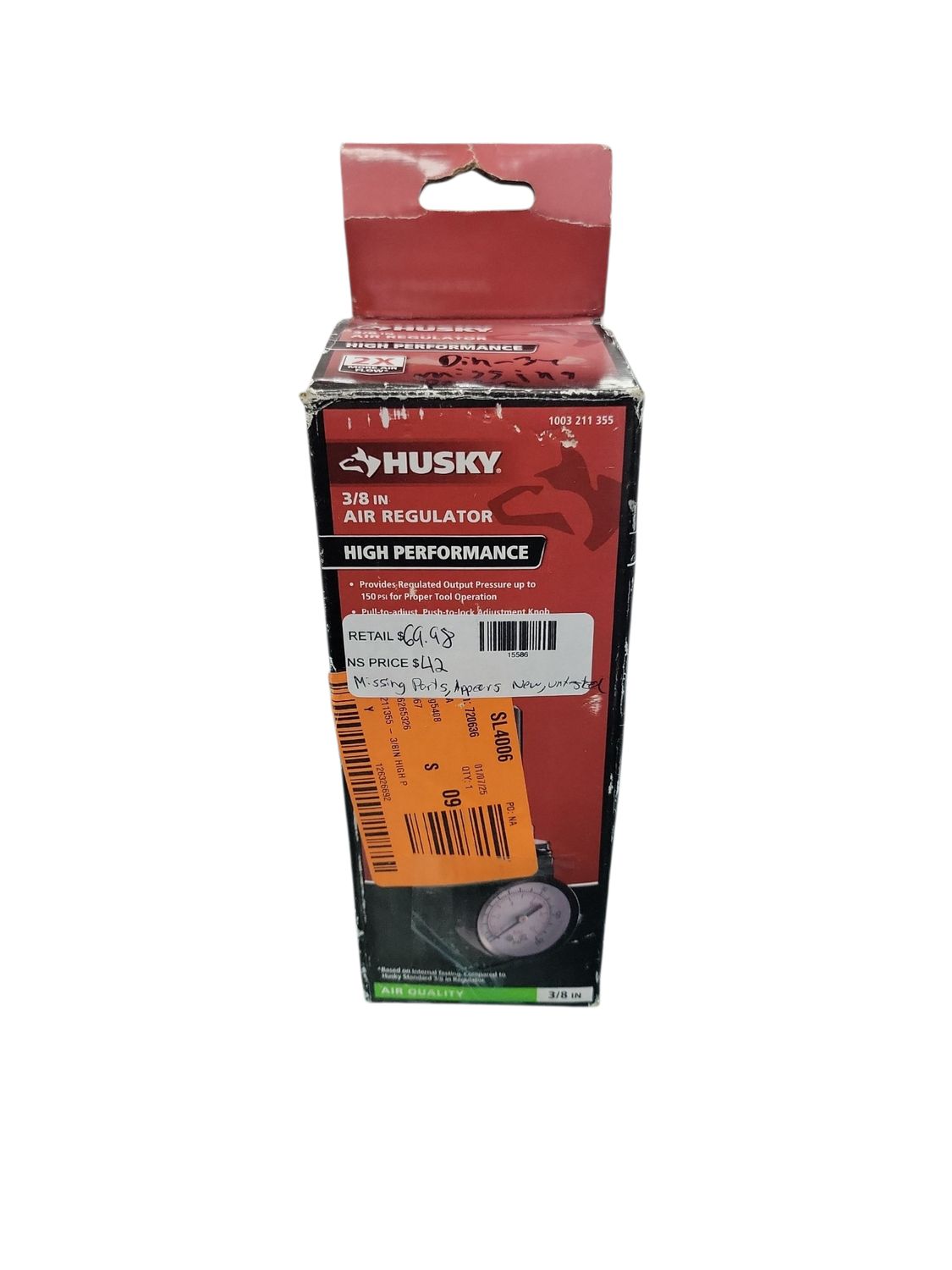 Husky 3/8 in. High Performance Air Regulator HDA72200