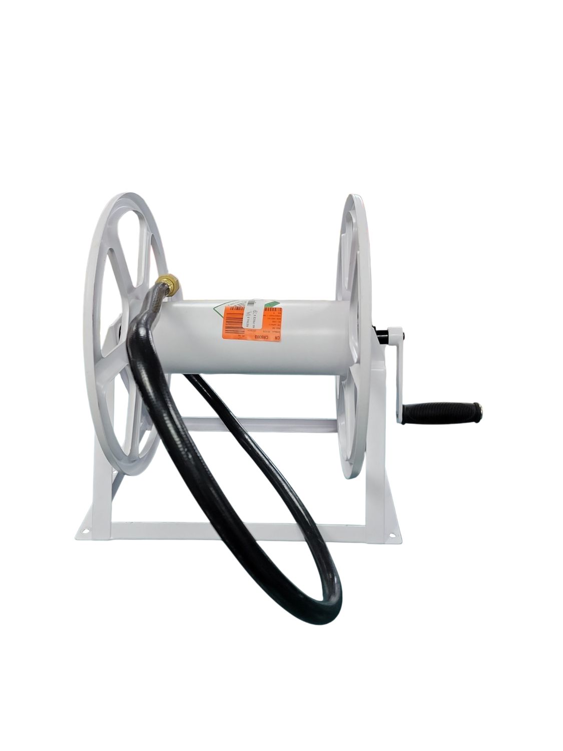 Hampton Bay 200 ft. White Steel Dual mount Wall Mounted Garden Hose Reel 720