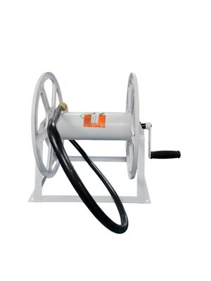 Hampton Bay 200 ft. White Steel Dual mount Wall Mounted Garden Hose Reel 720
