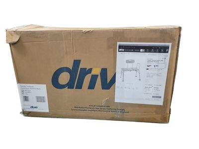 Drive Medical Plastic Transfer Bench with Adjustable Backrest 12011kd-1