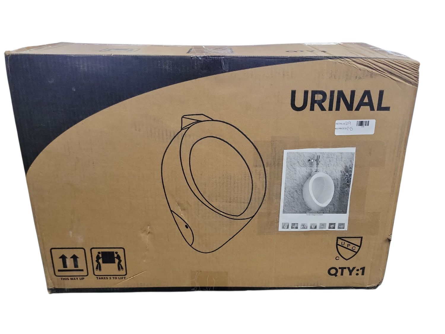 Hanikes Round 0.125 GPF High-Efficiency Urinal with Top Spud in White UR-480