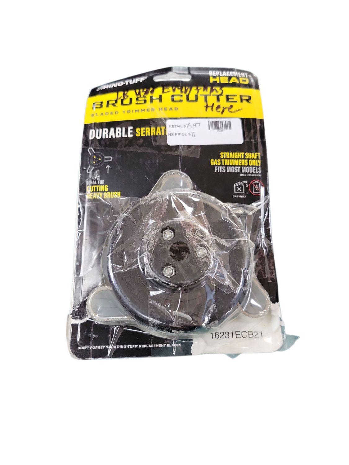 Rino-Tuff Universal Fit Brush Cutter Replacement Head for Straight Shaft String Grass Trimmer Part 16231