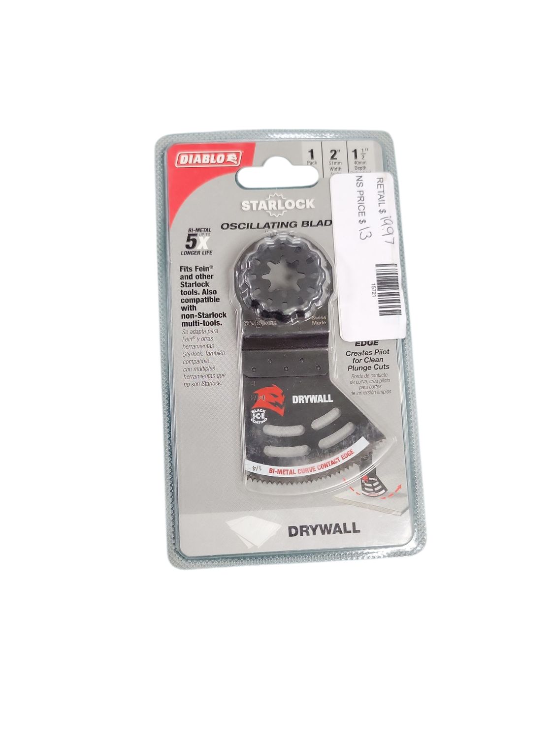 DIABLO 2 in. Starlock Bi-Metal Oscillating Blade for Drywall DOS200RBD