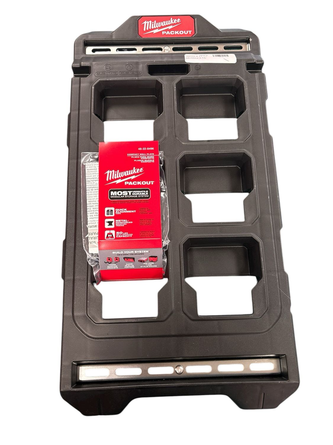 Milwaukee 20 in. x 10.25 in. Wall Plate in Black 48-22-8496