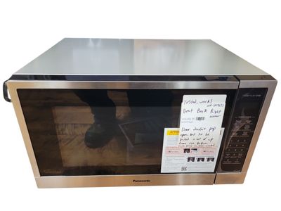 Panasonic 2.2 cu. ft. Countertop Microwave in Stainless Steel Built-in with Cyclonic Wave Inverter Technology and Sensor Cook NN-SN96JS