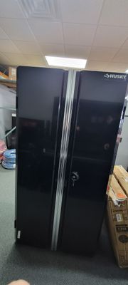 Husky Ready-to-Assemble 24-Gauge Steel Garage Gear Cabinet in Black (36.6 in. W x 72 in. H x 24 in. D G3624W-US .