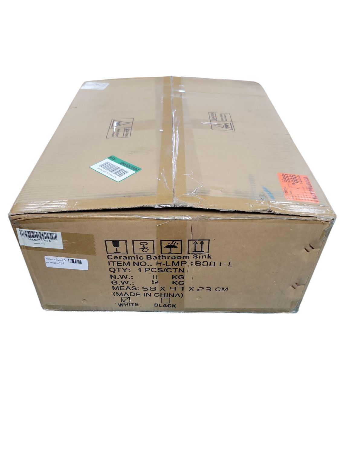 LORDEAR 19 in. x 15 in. Drop-in Porcelain Ceramic Rectangular Bathroom Sink in White included Faucet