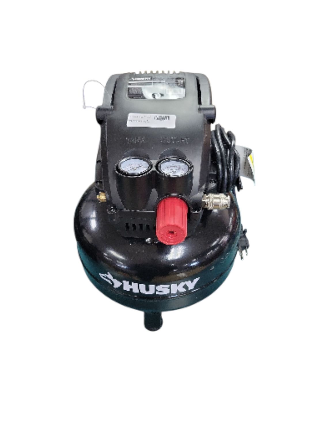 Husky 3 Gal. 120 PSI Portable Electric Oil-Free Light Duty Pancake Air Compressor with Fold Down Handle and 1-Quick Coupler 0210342A