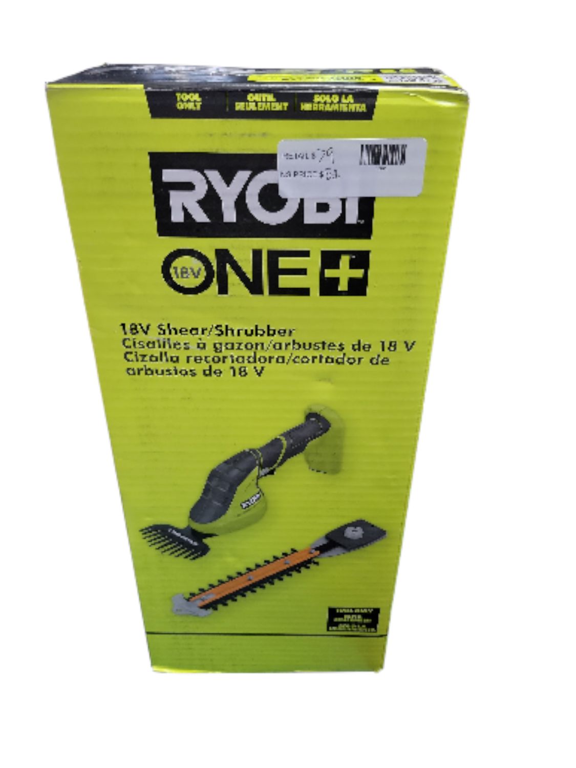 RYOBI ONE+ 18V Cordless Grass Shear and Shrubber Trimmer (Tool Only) P2908BTL  .