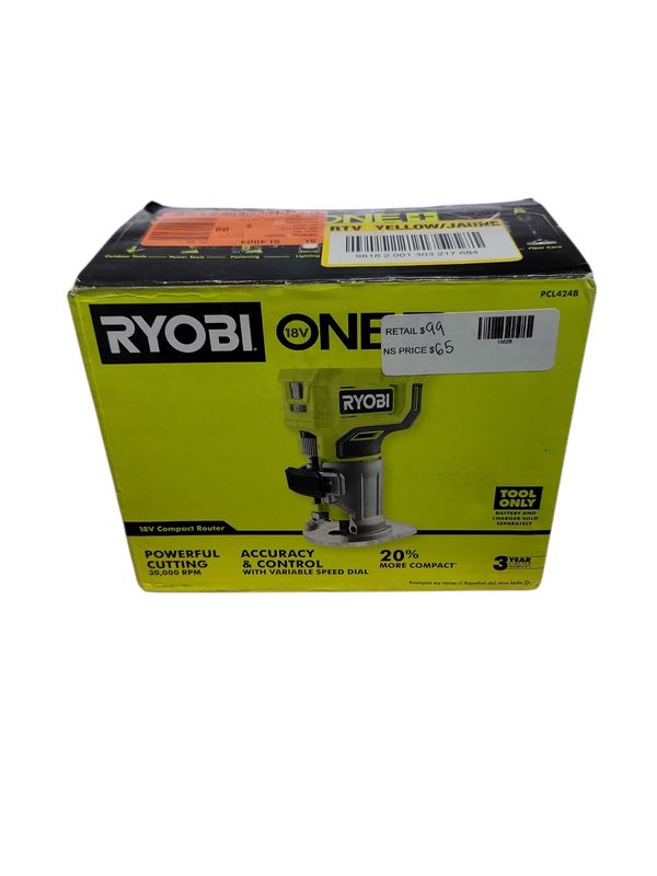 RYOBI ONE+ 18V Cordless Compact Fixed Base Router (Tool Only) PCL424B