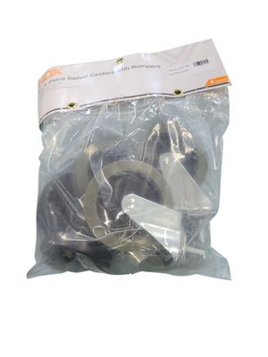 HDX 4 in. Industrial Casters with Bumper (4-Pack) 30260PS-2  .