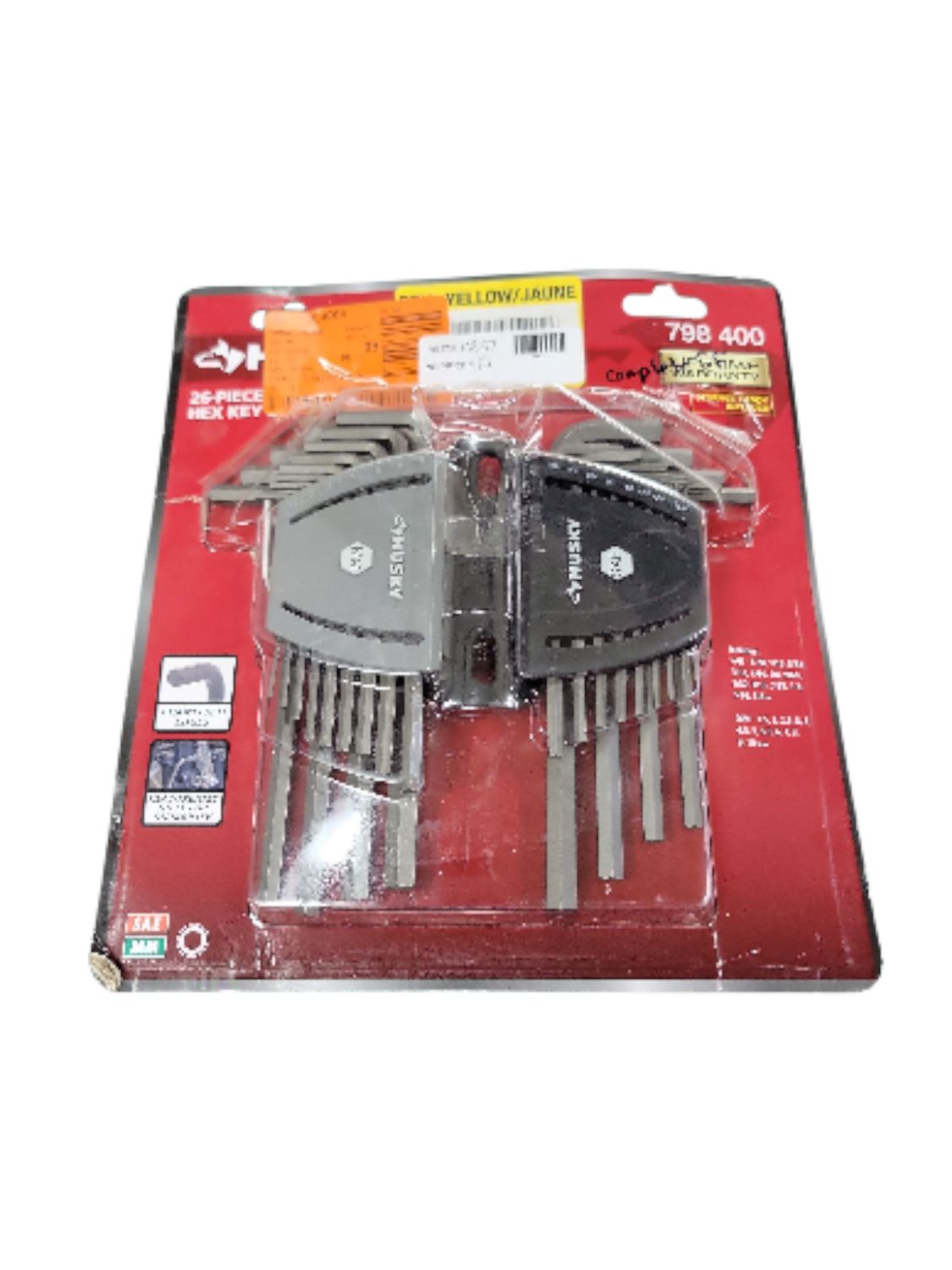 Husky Long Arm Hex Set, SAE/MM (26-Piece) HLAHKSM26PC-06