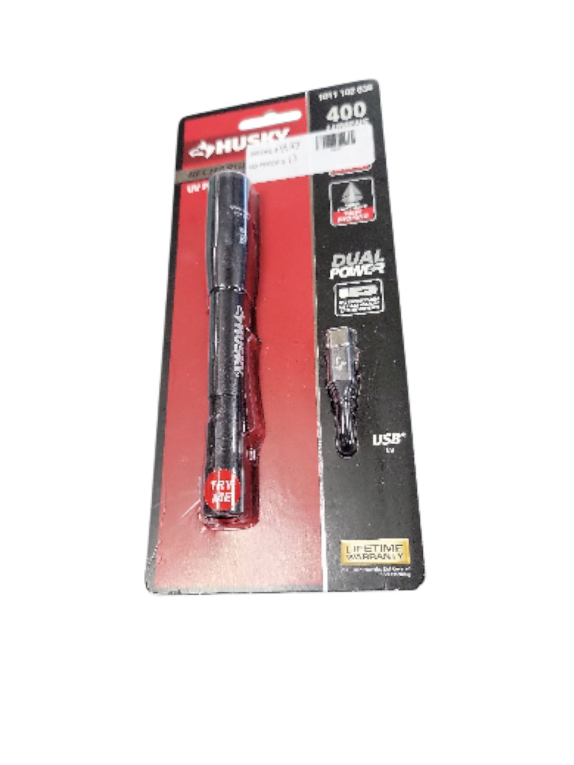 Husky 400-Lumens Dual Power LED with UV Focusing Penlight Flashlight PVL-POC-0007 .