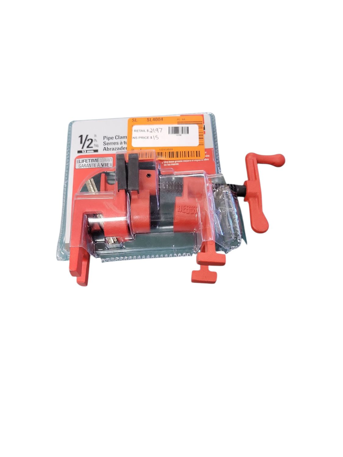 BESSEY H-Style 1/2 in. Black Pipe Clamp Fixture Set 1 (-Piece) BPC-H12