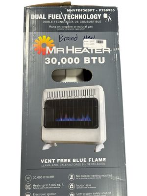 Mr. Heater 30,000 BTU Vent Free Blue Flame Natural Gas or Propane Dual Fuel Space Heater MHVFDF30BFT