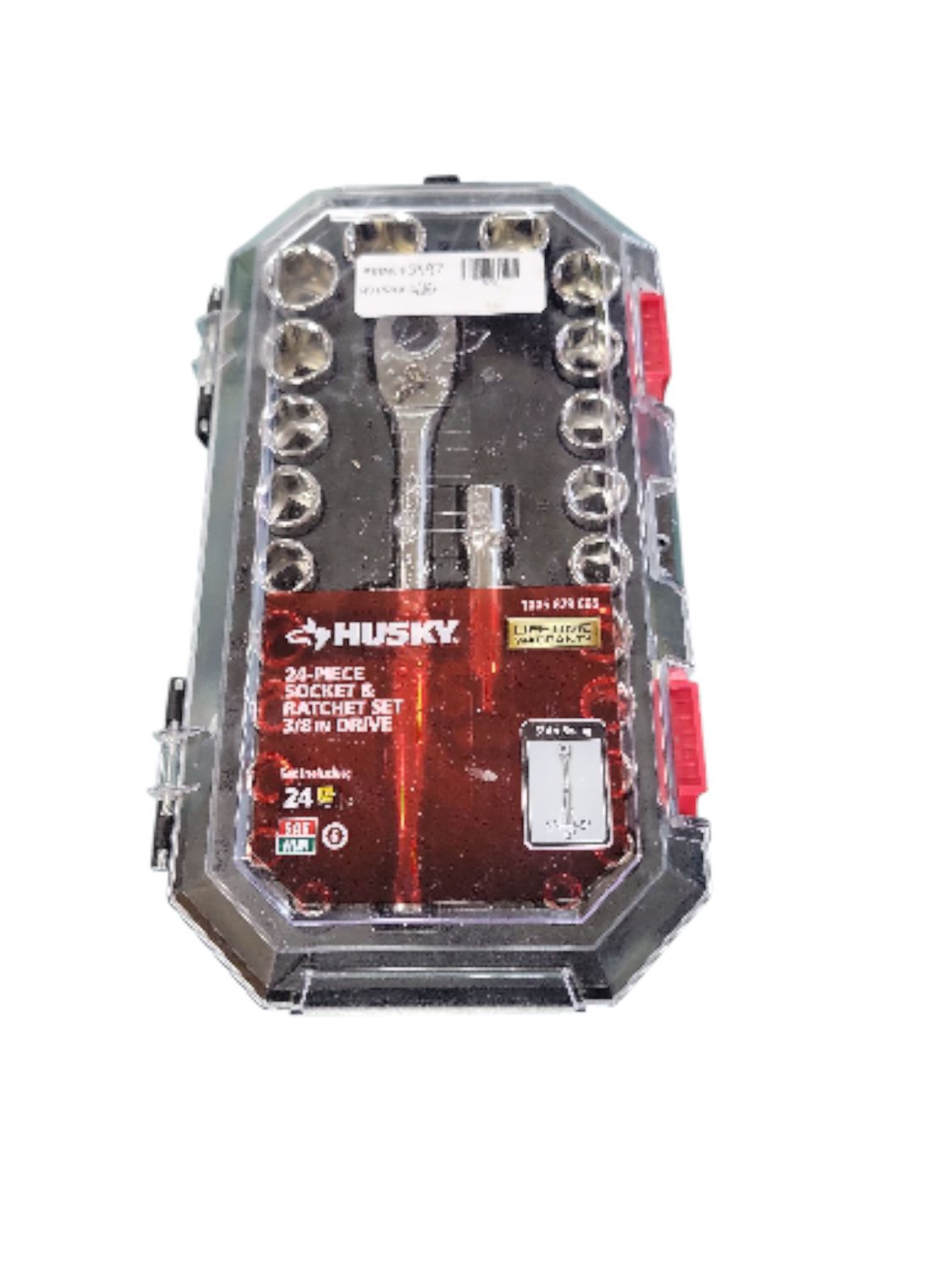 Husky 3/8 in. Drive Ratchet SAE/Metric Standard Socket Set (24-Piece) H3D24PCSWS .